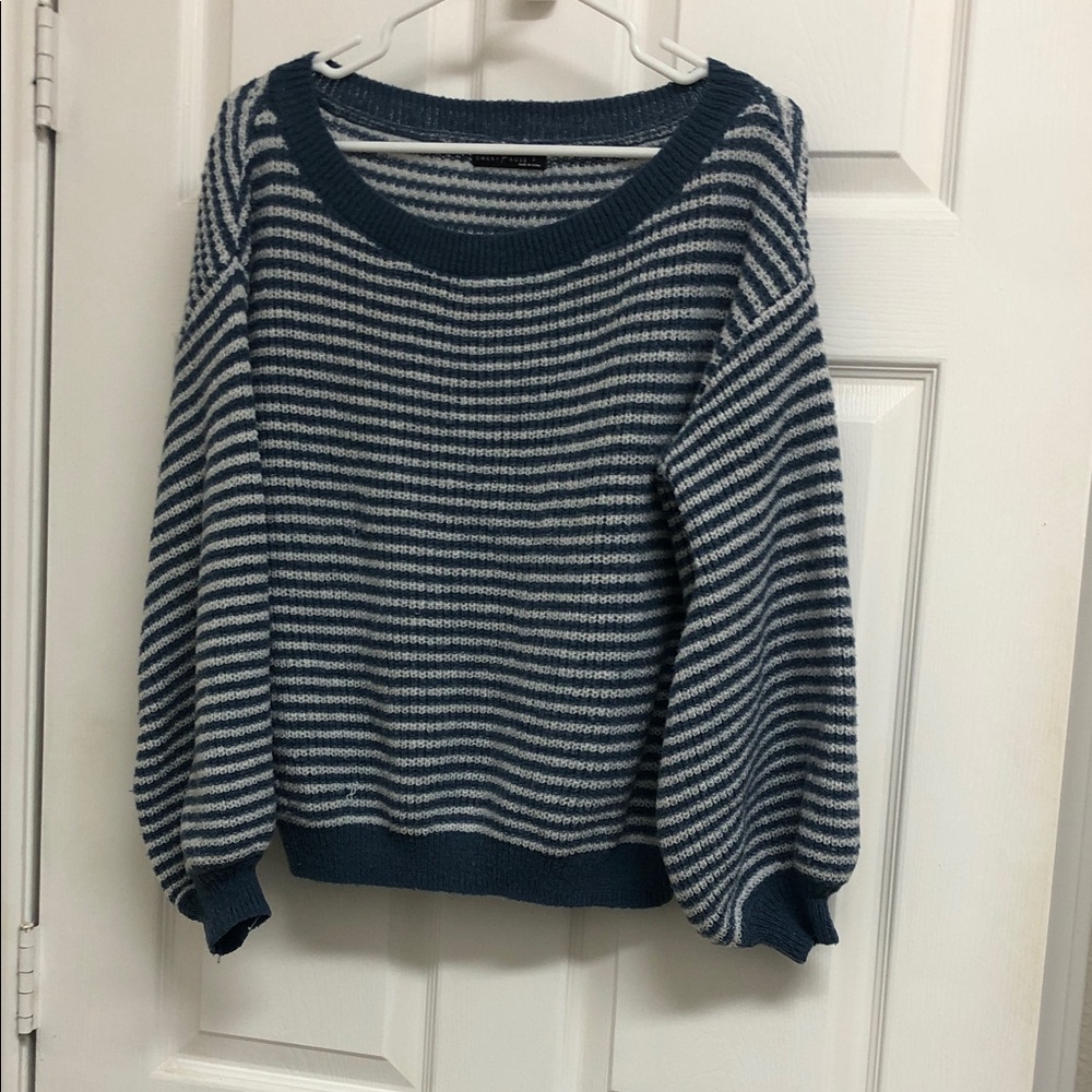 Striped Blue and White Women's Sweater